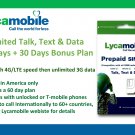 Lycamobile Prepaid SIM Card - Talk, Text & Data for 60 days