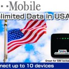 T-mobile Prepaid SIM Mobile Hotspot Rental - Unlimited Data in America, Canada and Mexico