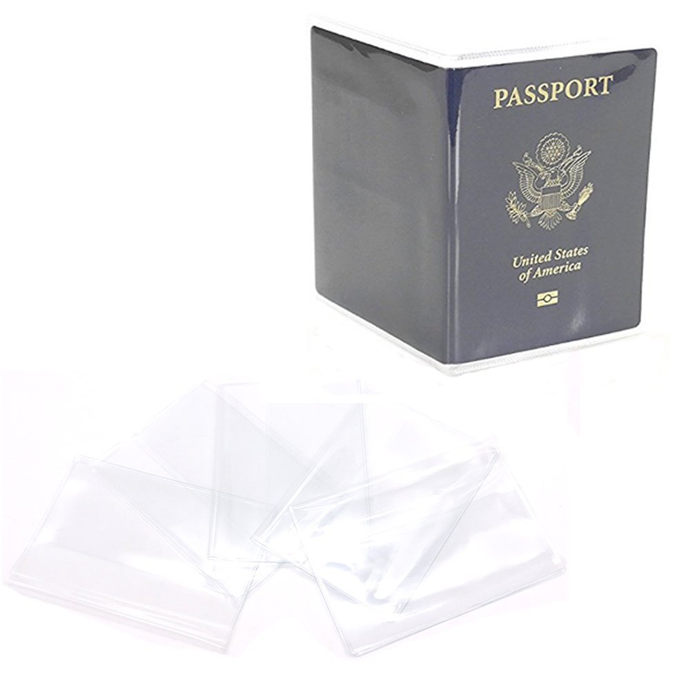 Transparent Plastic Passport Cover 6 Pack