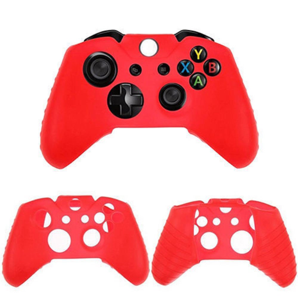Red Xb1 Controller Covers Black With Free Thumb Stick Covers Xbox 1