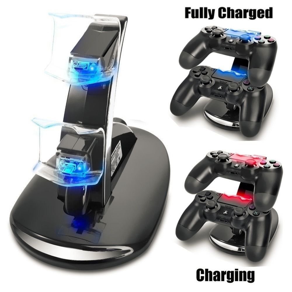 Sony Playstation 4 Dual USB Charging Station Dock Charging Stand Ps4