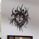 Wolf Decal Vinyl Sticker Flames  Decal Home Decor tz916
