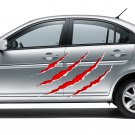 Four Red Scratches Full Color Car Decal Sticker KR-94 FRST