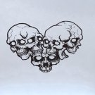 Skulls Heart Decals Vinyl Sticker Wall Decor  tz386