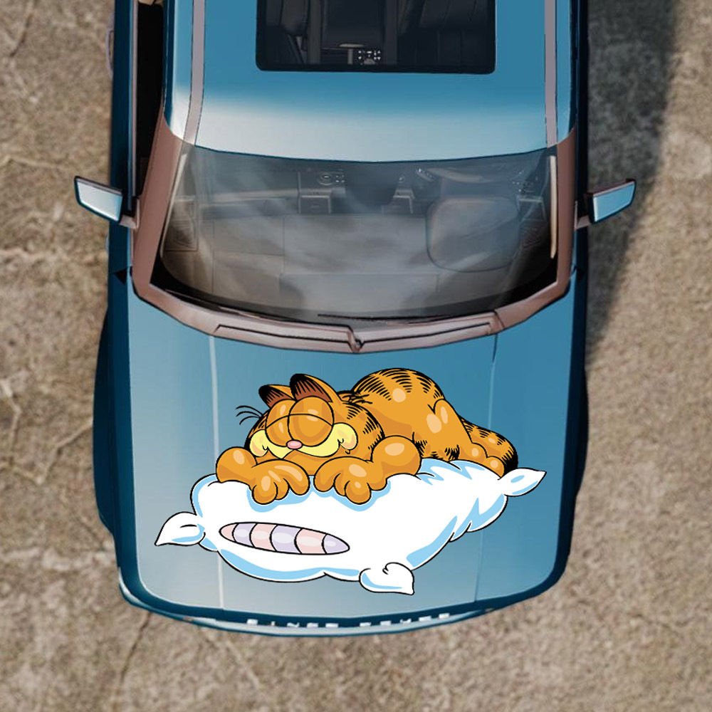 Garfield Cartoon Sleeping Cat Full Color Car Decal Sticker KC-44 FRST