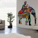 India Elephant Yoga Ornament Full Color Wall Decal Sticker KR-170 FRST