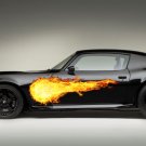 Ball Lightning Fire Flames Full Color Car Decal Sticker KR-35 FRST