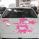 Girls and stars Anime Hood Sticker Decal Manga Car Vinyl 10146