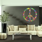 Colorful Peace Symbol Sign Full Color Wall Decal Sticker AN-441 FRST