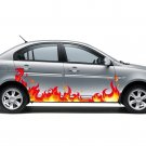 Fire Spurts Of Flame  Full Color Car Decal Sticker KR-29 FRST