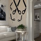 Beauty salon barbershop hairdressing scissors Stylish Wall Art Sticker Decal8725