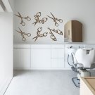 Beauty salon barbershop hairdressing scissors Stylish Wall Art Sticker Decal8733