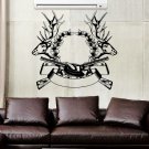 Wall Decal Hunting Deer Rifle Antlers Decals Bedroom Decor Sticker Murals AM30