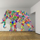 Colorful Elephant Animal Zoo Full Color Wall Decal Sticker AN-426 FRST