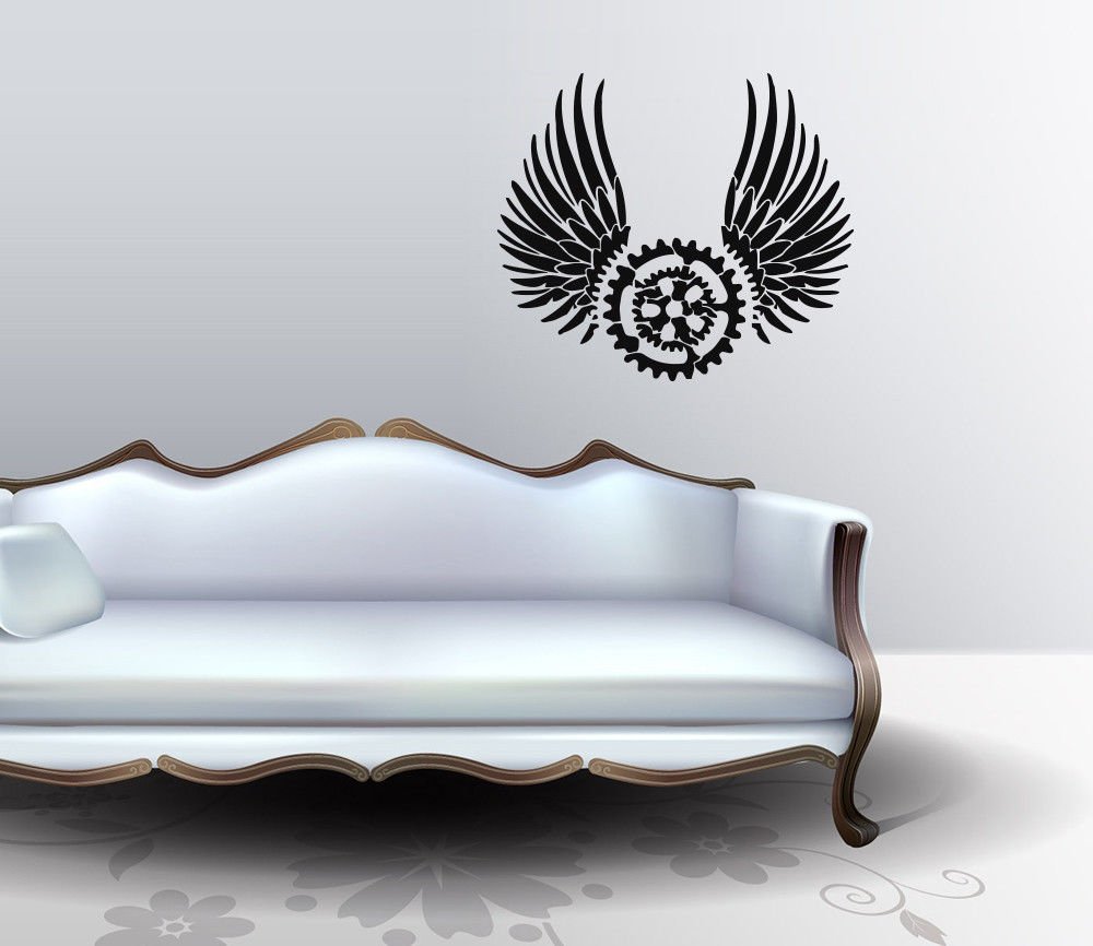 Wall Decor Vinyl Decal Sticker  ENGINEERING DETAILED WINGS  DA598