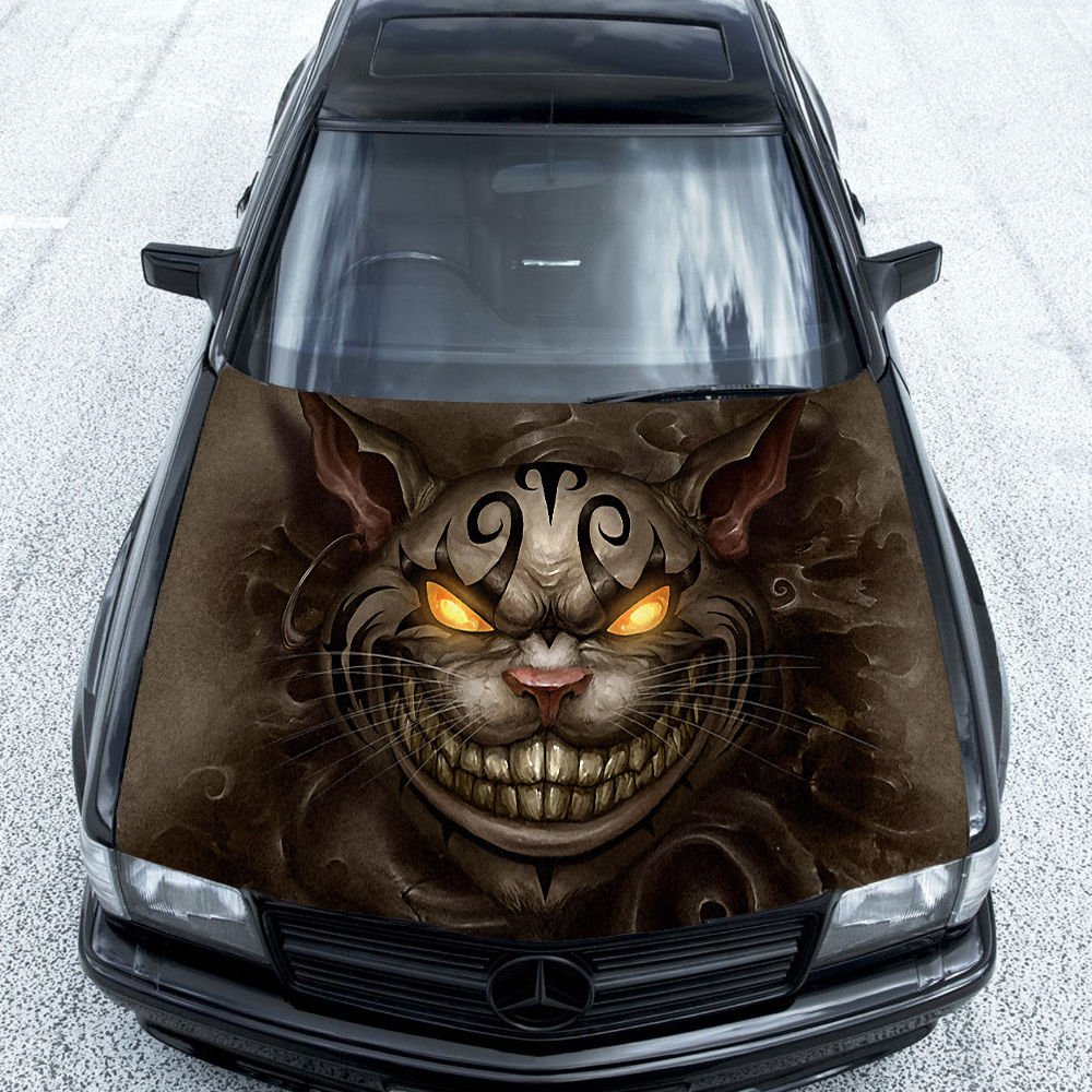 Evil Smile Cat Ornament Full Color Car Decal Sticker KC-22 FRST