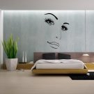 Beautiful Girl Face Lips Eyes Wall Decor Vinyl Decal Sticker tz83