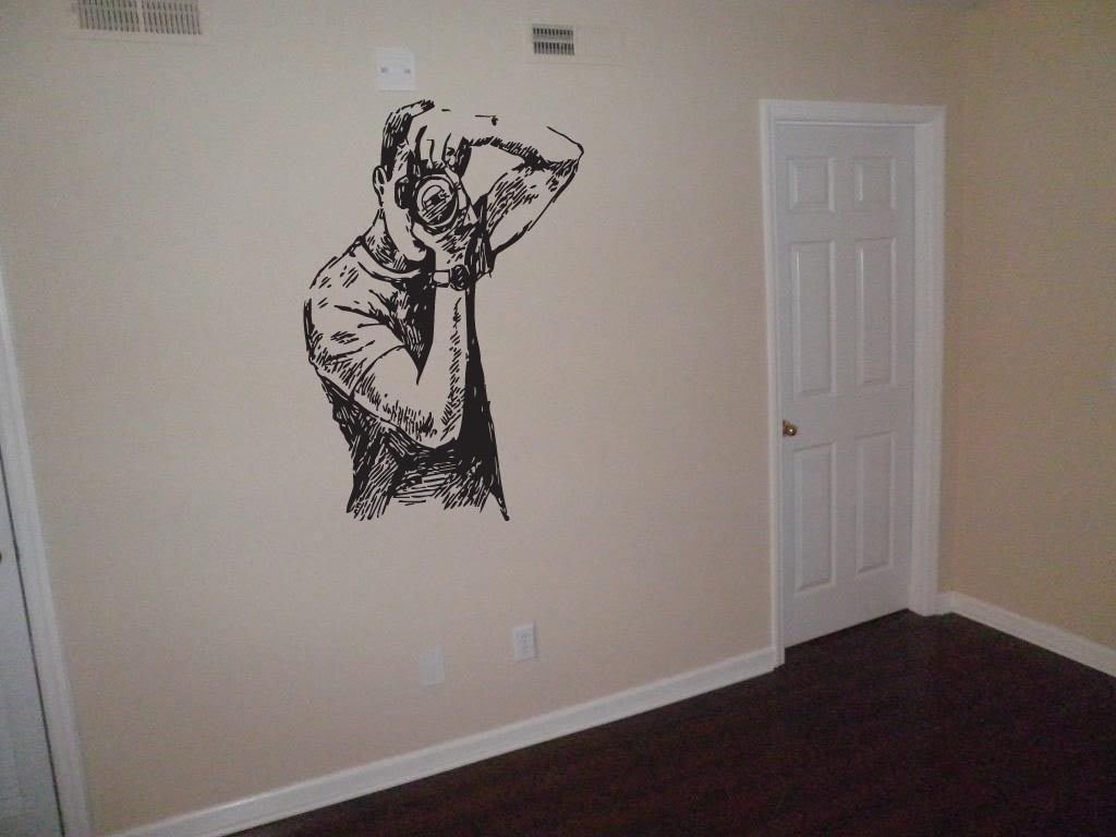 Man With Camera In Hands  Wall Decor Vinyl Decal Sticker tz2050