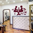 Beauty salon manicure pedicure flower hands Stylish Wall Art Sticker Decal 9043