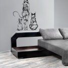 Animal Girl dog cat meditation Kids Room Stylish Wall Art Sticker Decal 10003
