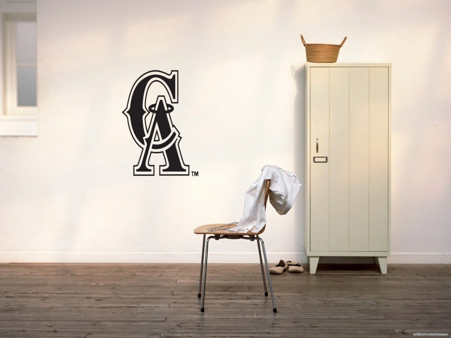 Wall Sticker Decal American Baseball MLB Logo LosAngeles Angels of Anaheim G0875