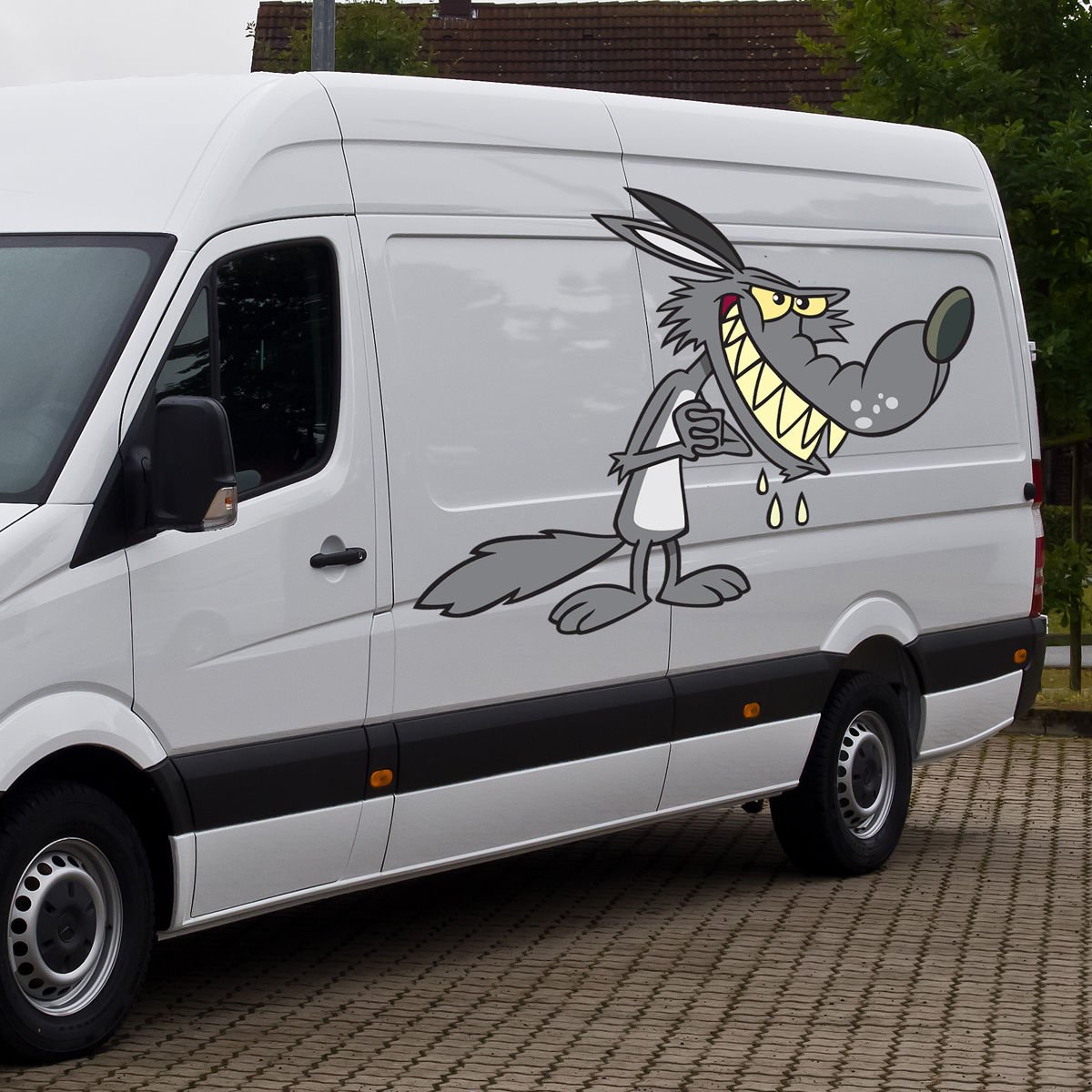 Wolf Wild Animals Cartoon Full Color Car Decal Sticker KR-16 FRST