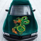Green Dragon Fire Japan Full Color Car Decal Sticker KC-86 FRST