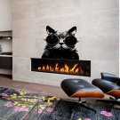 Animal Funny cat Business cat glasses Kids Stylish Wall Art Sticker Decal 9980