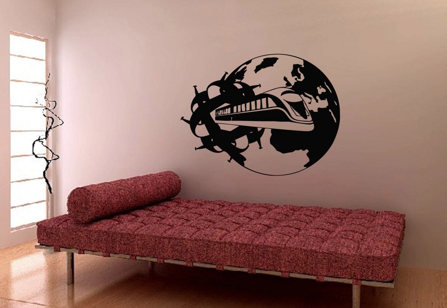 Wall Decor Vinyl Decal Sticker Train Express Locomotive World Transport tz882