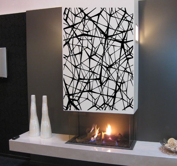 Web Spider cobweb spiderweb template pattern Stylish Wall Art Sticker Decal 8687