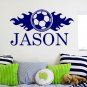 Wall Decal Personalized Name Football Ball Decals Boy Room Sticker Decor AM123