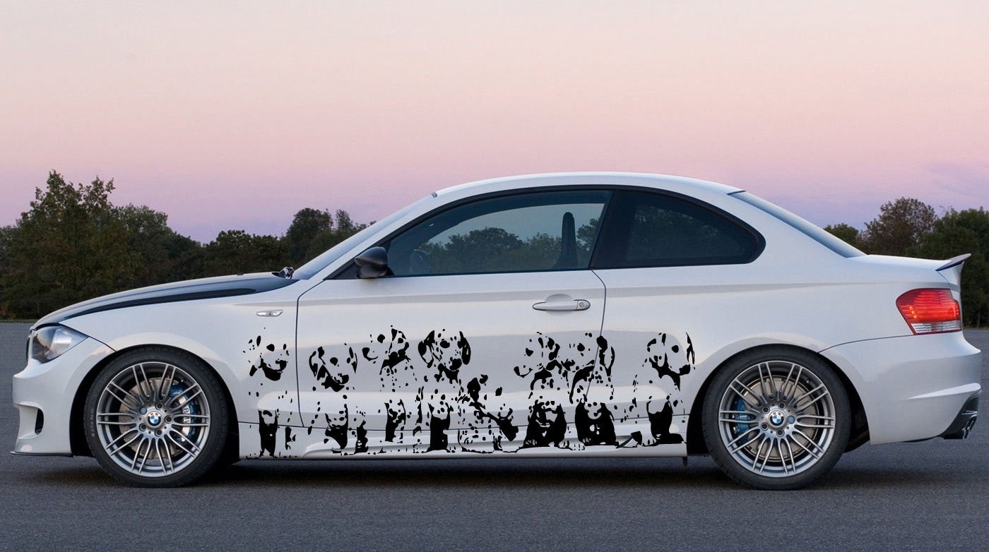 Car Side Wrap Decor Vinyl Decal Sticker Dogs Dalmatins A 071