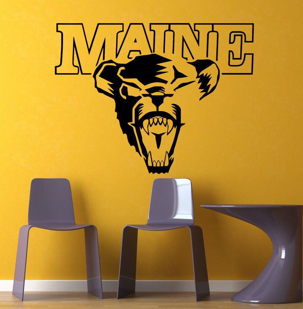 NCAA Wall Mural Vinyl Sticker Gym SPORTS LOGO Team Maine Black Bears DA3004