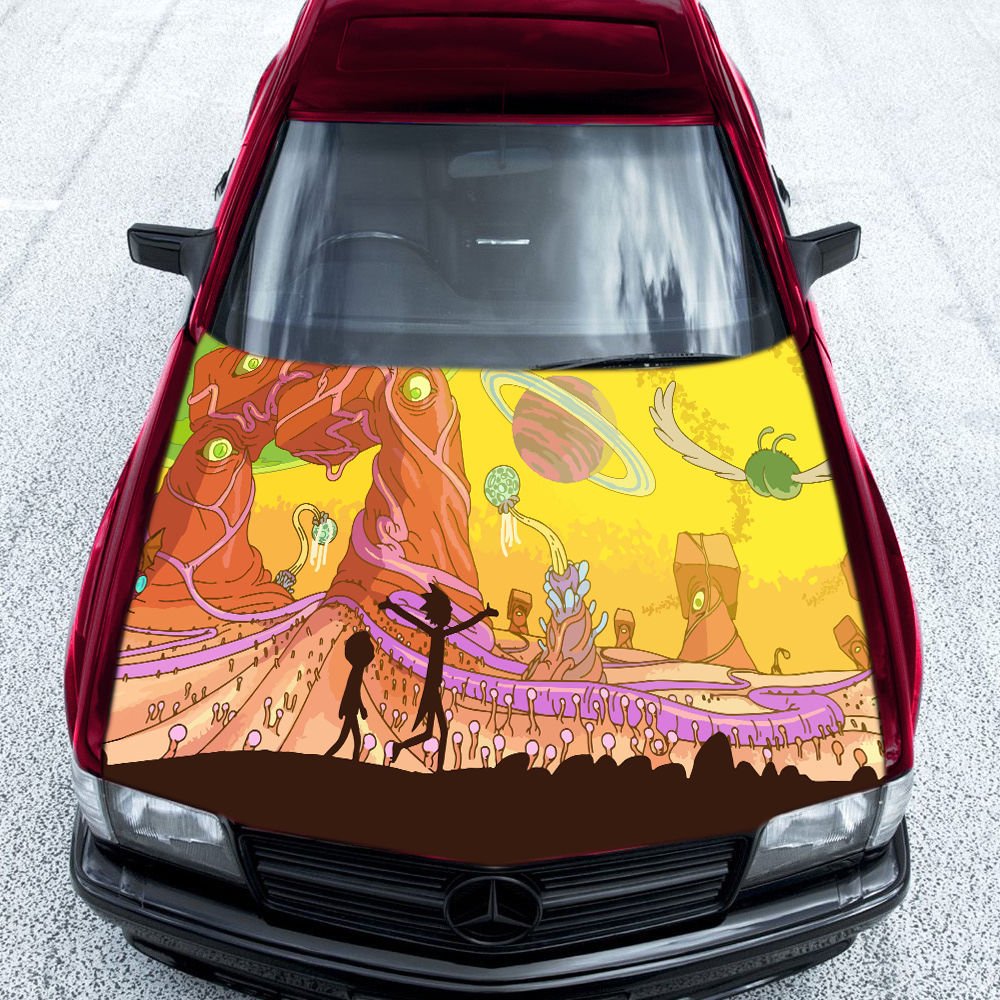Abstraction Trees Aliens Landscape Full Color Car Decal Sticker KR-102 FRST