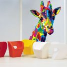 Colorful Head Giraffe Modern Art Full Color Wall Decal Sticker AN-212 FRST