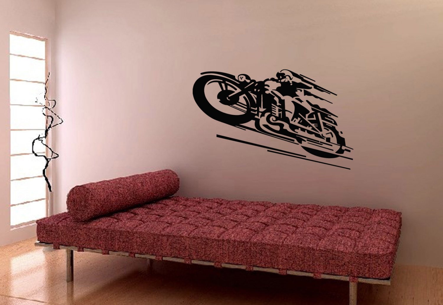 Wall Decor Vinyl Decal Sticker Bike Chopper Hog Harley Motorcycle tz845