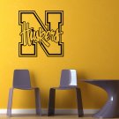 NCAA Wall Mural Vinyl Sticker GYM SPORTS LOGO Emblem Nebraska Cornhuskers DA3045