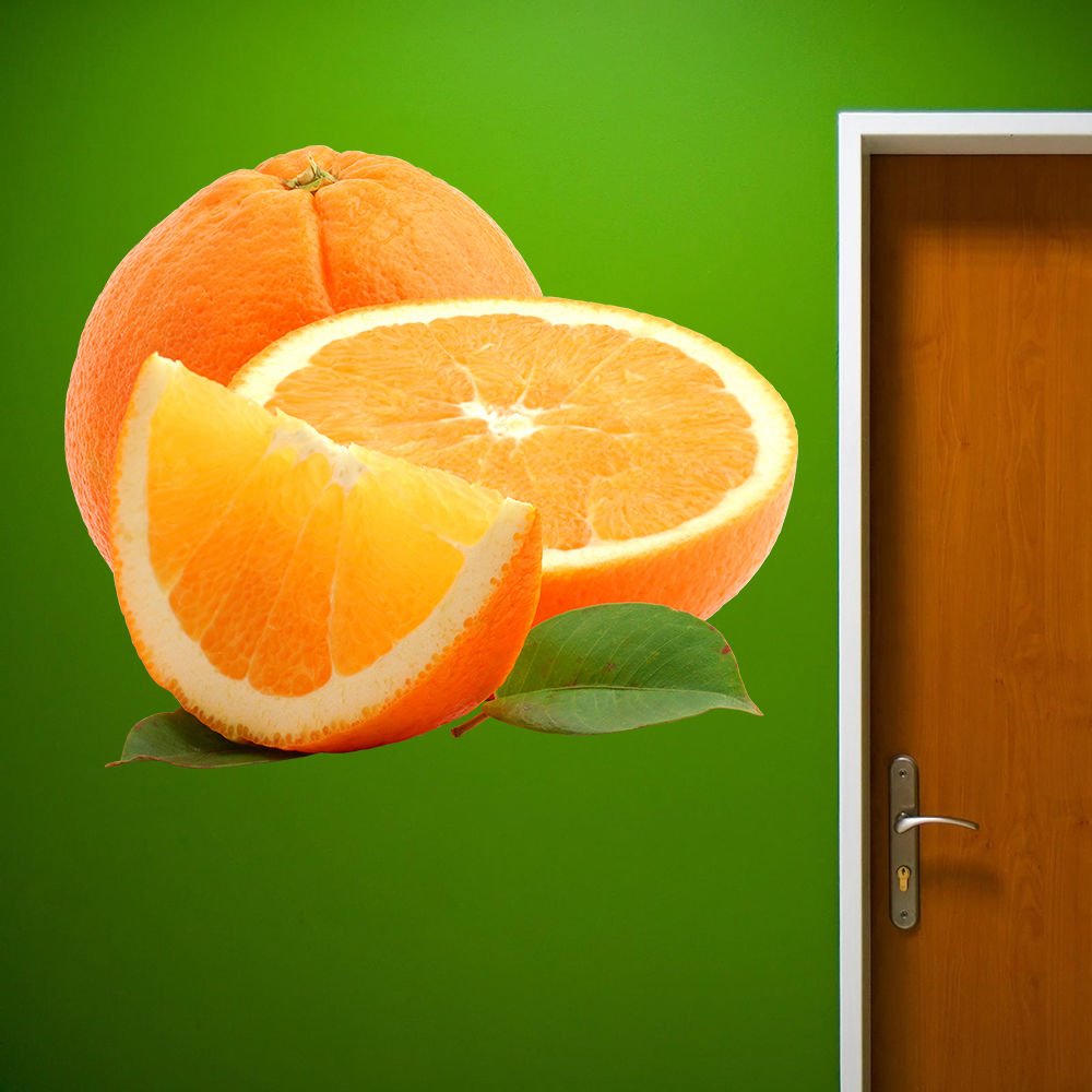 Tasty Orange Fruit Kitchen Room Food Full Color Wall Decal Sticker AN-284 FRST