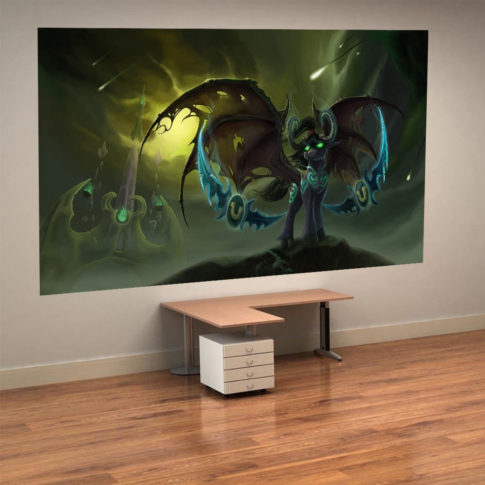 Cosmic Unicorn Black Pegasus Full Color Wall Decal Sticker AN-408 FRST