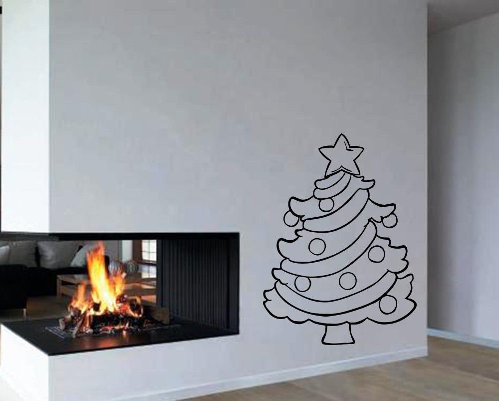 Wall Decor Vinyl Decal Sticker       tree toys star holiday DA1429