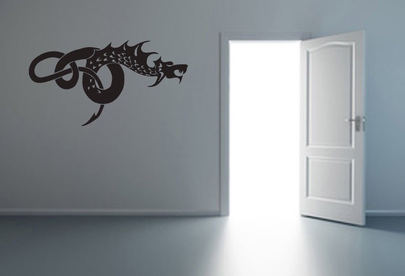 Wall Decor Vinyl Decal Dragon Angry tz237