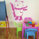 Sportsman bear skiing animal Kids Room Stylish Wall Art Sticker Decal 9617