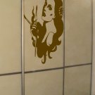Beauty girl artist brush Kids Room Children Stylish Wall Art Sticker Decal 9659