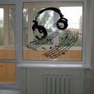Music headphones melody notes Kids Room Stylish Wall Art Sticker Decal 9299