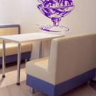 A restaurant ice Cream Cafe chocolate cherry Stylish Wall Art Sticker Decal 9139