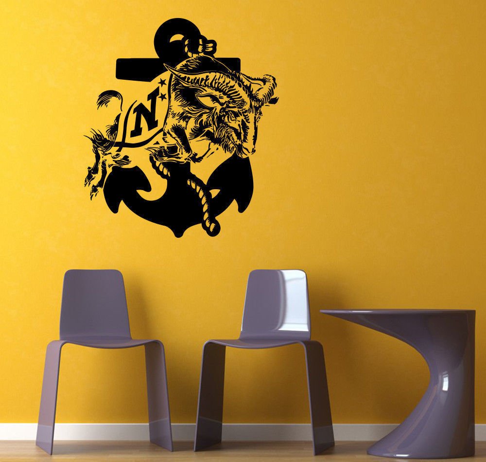 NCAA Wall Mural Vinyl Sticker GYM SPORTS LOGO Team Navy Midshipmen DA3047