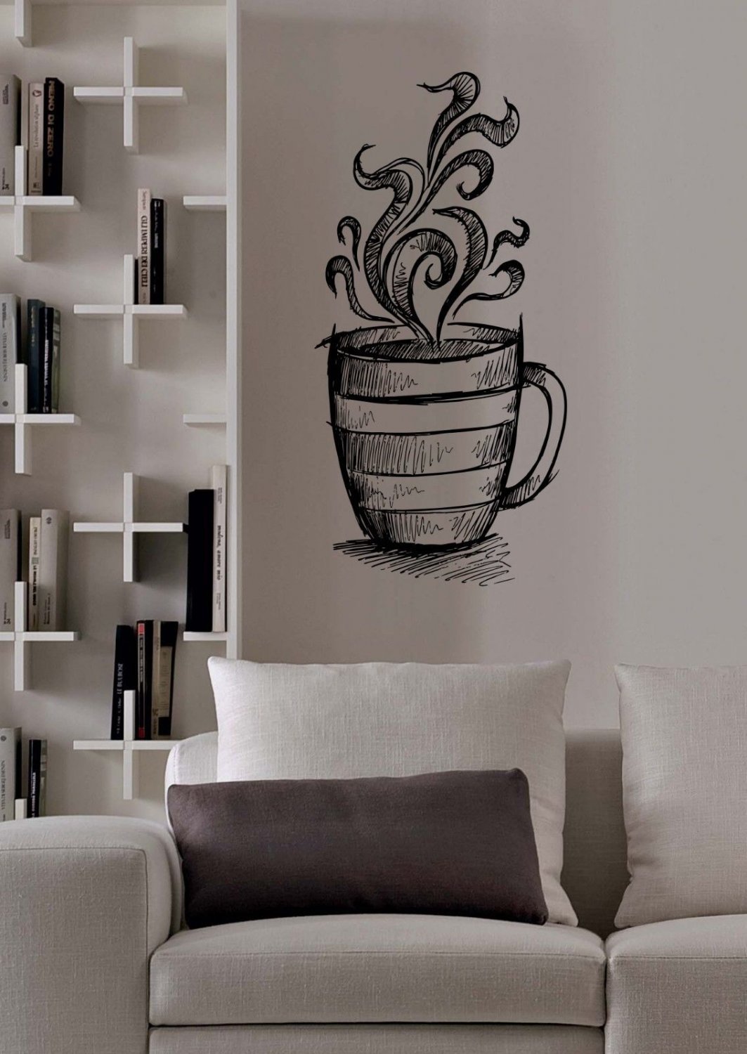 A restaurant coffee bar coffee Tea Cup Room Stylish Wall Art Sticker Decal 9101