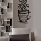 A restaurant coffee bar coffee Tea Cup Room Stylish Wall Art Sticker Decal 9101