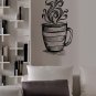 A restaurant coffee bar coffee Tea Cup Room Stylish Wall Art Sticker Decal 9101