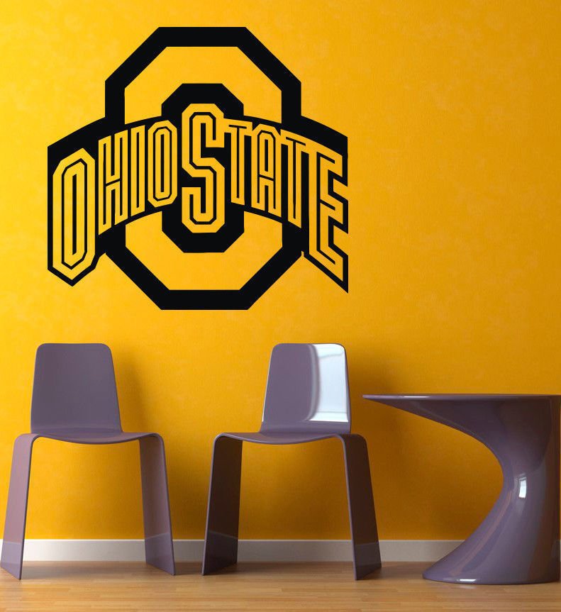 NCAA Ohio State Buckeyes GYM SPORTS LOGO Wall Mural Vinyl Sticker DA3102